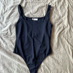 Aritzia Babaton Black Squareneck Bodysuit One Piece